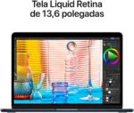 Notebook MacBook (2022) Apple com chip M2: tela Liquid Retina de 13.6 polegadas, 16GB de RAM, 256 GB de SSD. Meia-noite. - Imagem 4