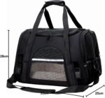 Bolsa Pet Transporte Viagem Avião Para Cães Gatos Luxo (preto) - Imagem 8