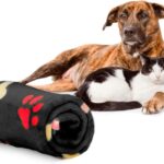 Cobertor Ultrasoft para Cachorro, 80 cm x 90 cm, Preto com Estampa
