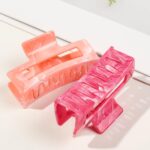 Clipes de garra de cabelo para mulheres – Pacote com 3 clipes grandes quadrados foscos para penteados finos e espessos, grampos antiderrapantes bonitos duráveis acessórios de cabelo para mulheres - Imagem 7