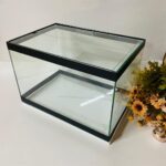 Aquário de Peixes 20 Litros 40x20x25cm - Vidro 3mm Ideal para Peixes Ornamentais, Produto Já Montado, Prático para Casa ou Apartamento (20 litros Com vinil preto,40x20x25) - Imagem 3