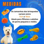 Kit 5 Brinquedo para Filhote Mordedor para cachorros Bolinha Pet Galinha Sonoro - Imagem 5