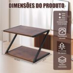 Soporte Grande para Impresora, Suporte para Impressora Prateleira, Suporte de Impressora com Armazenamento, Mesa de Impressora de 2 Níveis, Prateleira de Impressora Sob a Mesa para Casa - Imagem 2