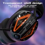 ATTACK SHARK L60 Fone de ouvido sem fio ultraleve para jogos,2.4GHz com receptor USB A e tipo C/BT/com fio,multiplataforma,bateria de mais de 40 horas,microfone removível para PC/PS5/PS4/Switch(Preto) - Imagem 6