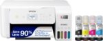 Epson Impressora Supertank EcoTank ET-2803 colorida multifuncional sem cartucho com suporte para digitalização, cópia e AirPrint