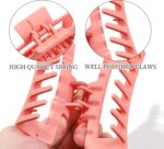 Clipes de garra de cabelo para mulheres – Pacote com 3 clipes grandes quadrados foscos para penteados finos e espessos, grampos antiderrapantes bonitos duráveis acessórios de cabelo para mulheres - Imagem 4