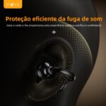 Fones de Ouvido Bluetooth, INAVA, Fone de Ouvido Esportivo com Clipe de Concha, 72 Horas de Bateria, Design Confortável para Ouvidos Pequenos e Quem Usa Óculos, Exercício, treinamento físico (Preto) - Imagem 5