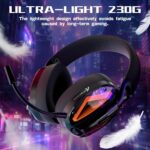 ATTACK SHARK L60 Fone de ouvido sem fio ultraleve para jogos,2.4GHz com receptor USB A e tipo C/BT/com fio,multiplataforma,bateria de mais de 40 horas,microfone removível para PC/PS5/PS4/Switch(Preto) - Imagem 5