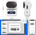Impressora de Etiquetas Térmicas Inteligente Térmica Bluetooth Sem Tinta iOS Android Windows Personalize Suas Etiquetas APP Open Label + StartBox (Preto) - Imagem 4