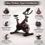 Bicicleta Ergométrica Bike Spinning – Bike Treino em Casa Academia Exercícios Cardio e Emagrecimento Design Confortável e Ajustável Vertical Silenciosa Linha Premium - Imagem 2