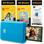 KODAK Step Instant Impressora fotográfica para smartphone – Pacote de 75 folhas – Impressora móvel sem fio portátil mini colorida – Fotos adesivas Zink 5 x 7,6 cm – Bluetooth compatível com