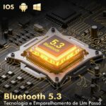 Fone De Ouvido Sem Fio, Bluetooth, Compatível Com Todo Celular, Cancelamento Ruído, Bateria Até 16 Horas de Uso, Microfone Para Chamadas, Controle Touch, Conecta no Notebook - 120 Horas Standby - Imagem 4