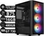 PC Gamer Completo Intel Core I7 3.4GHz 16GB DDR3 SSD 480GB Monitor 19" Kit Gamer - Escolha a placa de vídeo (GT 730 4 GB) - Imagem 2