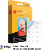 KODAK Step Instant Impressora fotográfica para smartphone – Pacote de 75 folhas – Impressora móvel sem fio portátil mini colorida – Fotos adesivas Zink 5 x 7,6 cm – Bluetooth compatível com - Imagem 3