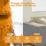 Tapete Arranhador Autoadesivo Premium para Gatos 30x100cm Carpete Resistente Cortável Protetor de Sofá Parede Cama Evita Arranhões Fácil de Aplicar - Imagem 3