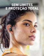 soundcore Sport X20 da Anker, Fone de Ouvido Bluetooth 5.3 Sem Fio, Fone esportivo, ANC Adaptativo, Ganchos Ajustáveis, Graves Intensos, À Prova de Suor e Poeira, IP68, 48H de Reprodução, TWS, Preto - Imagem 7