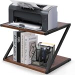 Soporte Grande para Impresora, Suporte para Impressora Prateleira, Suporte de Impressora com Armazenamento, Mesa de Impressora de 2 Níveis, Prateleira de Impressora Sob a Mesa para Casa