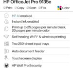 HP OfficeJet Pro 9135e Impressora multifuncional, colorida, impressora para pequenas e médias empresas, impressão, cópia, digitalização, fax, tinta instantânea sem fio elegível (3 meses incluídos); - Imagem 2