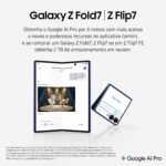 Samsung Galaxy Z Flip7 FE 5G, 128GB 8GB RAM Tela 6,7", Galaxy AI - Preto - Imagem 3
