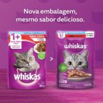Pack Ração Úmida Whiskas Sachê Carne ao Molho para Gatos Adultos Castrados 85 g - 20 unidades - Imagem 10