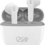 I2GO, Fone De Ouvido, TWS, Bluetooth, 20 Horas totais de Bateria, ENC, Air Sound Go 2.0, Branco, i2GO PRO