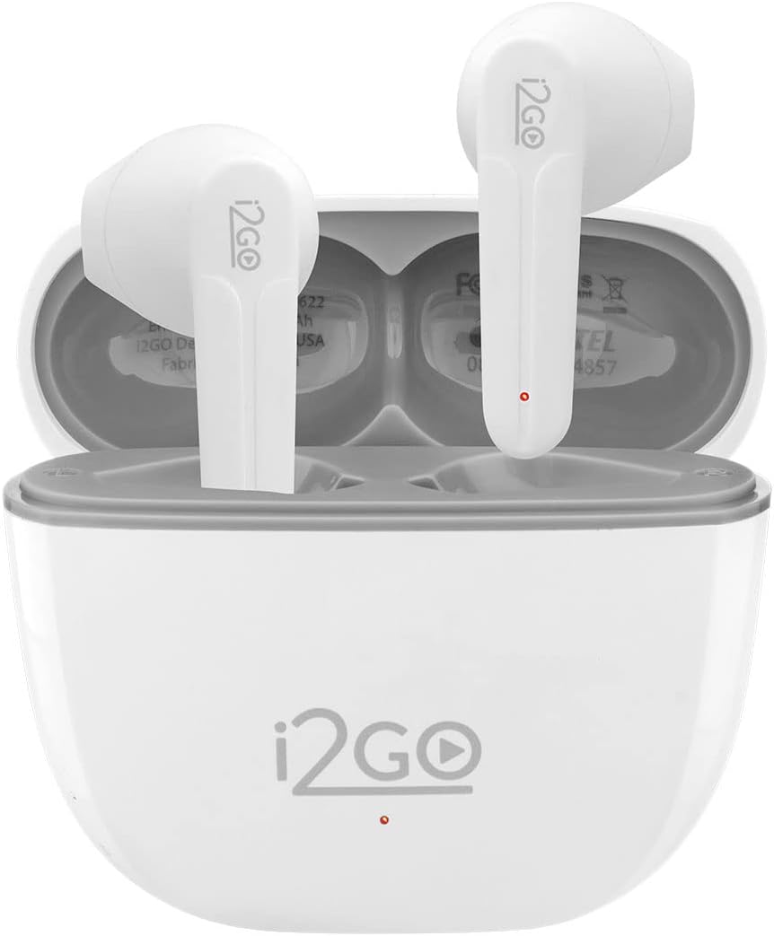 41MLs8bCUFL._AC_SL1200_.jpg I2GO, Fone De Ouvido, TWS, Bluetooth, 20 Horas totais de Bateria, ENC, Air Sound Go 2.0, Branco, i2GO PRO - Imagem 1