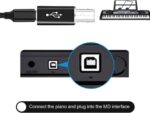 Adaptador USB B para USB C, tipo C fêmea para USB macho, suporta sincronização de dados, para scanner, impressora, câmera, piano elétrico, laptops - Imagem 6