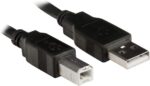 Cabo USB Para impressora PlusCable USB 2.0 PC-USB5001 - 5 Metros A Macho para B Macho Taxa de transferência de até 480Mbps, Preto - Imagem 2