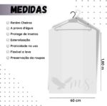 Kit 30 Sacos Para Roupa Capa Protetora Lavanderia 60x180 Protetora Terno Casaco Jaqueta Camiseta Transparente - Imagem 2
