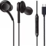 Fone de Ouvido com Fio Entrada Tipo C Som Balanceado USB-C Cabo de Tecido Antitramado,Qualidade Premium