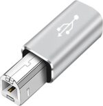 Adaptador USB B para USB C, tipo C fêmea para USB macho, suporta sincronização de dados, para scanner, impressora, câmera, piano elétrico, laptops