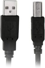 Cabo USB Para impressora PlusCable USB 2.0 PC-USB5001 - 5 Metros A Macho para B Macho Taxa de transferência de até 480Mbps, Preto - Imagem 3