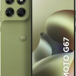 Smartphone Motorola Moto G67 5G - 128GB 12GB (4GB RAM + 8GB RAM Boost) camera 50MP Sony Lytia 600, tela 1.5K extreme Amoled 120hz, ultrarresistente - Verde Claro