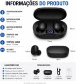 Fone de Ouvido Bluetooth 5.4 TWS Sem Fio - Estojo de Carregamento com Display LED, Som HD, Microfone Integrado, Conexão Rápida, Compatível com Android e iOS, A'Gold B06B Premium - Imagem 7