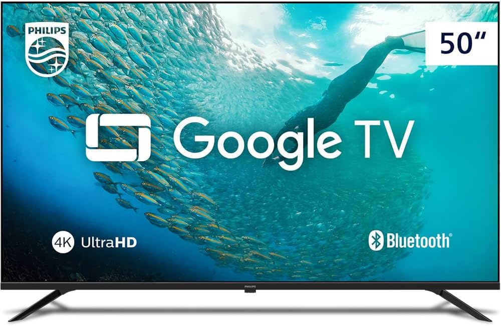 615UmEOpLML._AC_SL1000_.jpg PHILIPS, Smart TV, 50'' 4K UHD, 50PUG7019/78, Google TV, Comando de Voz, HDR - Imagem 1