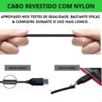 Fone de Ouvido com Fio Entrada Tipo C Som Balanceado USB-C Cabo de Tecido Antitramado,Qualidade Premium - Imagem 3