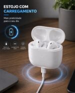 Fone De Ouvido Sem Fio, Bluetooth 5.4, Compatível Com Todo Celular, Cancelamento Ruído, Bateria Até 16 Horas de Uso, Microfone Para Chamadas, Controle Touch, Conecta no Notebook - Linha Premium - Imagem 5