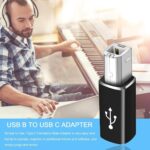 Adaptador USB B para USB C, tipo C fêmea para USB macho, suporta sincronização de dados, para scanner, impressora, câmera, piano elétrico, laptops - Imagem 9