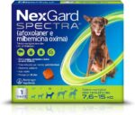 NexGard SPECTRA Antipulgas e Vermífugo para Cães de 7,6 a 15kg - 1 tablete