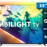 PHILIPS, Smart TV Ambilight 55" 4K, 55PUG8100/78, Comando de Voz, HDR10+/Dolby Atmos, VRR/ALLM, Bluetooth