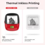ORGSTA Impressora de adesivos, mini criador de adesivos portátil ultratransparente de 300 DPI com função de impressão de banner, impressora térmica sem tinta para diário, presentes DIY, notas de - Imagem 6