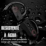 Fone de Ouvido Bluetooth Resistente Água, Bateria com mais de 10h de autonomia, Microfone Embutido. Design Ergonômico Ideal Para Esportes Corridas Atividades Físicas Videogame I.Phone Android Premium - Imagem 6
