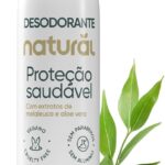 NATURAL Desodorante com Extratos de Melaleuca e Aloe Vera - Proteção Saudável - Purificante e Hidratante - Sem Alumínio - Vegano - 120 ml