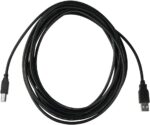Cabo USB Para impressora PlusCable USB 2.0 PC-USB5001 - 5 Metros A Macho para B Macho Taxa de transferência de até 480Mbps, Preto
