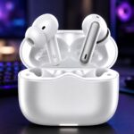 Fone de Ouvido Sem Fio, com Borracha, Bluetooth, Microfone, Cancelamento de Ruído, Controle Touch, Bateria de Alta Duração, Resistente à Água, Compatível com Android e iOS