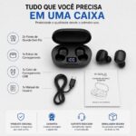 Fone de Ouvido Bluetooth 5.4 TWS Sem Fio - Estojo de Carregamento com Display LED, Som HD, Microfone Integrado, Conexão Rápida, Compatível com Android e iOS, A'Gold B06B Premium - Imagem 5