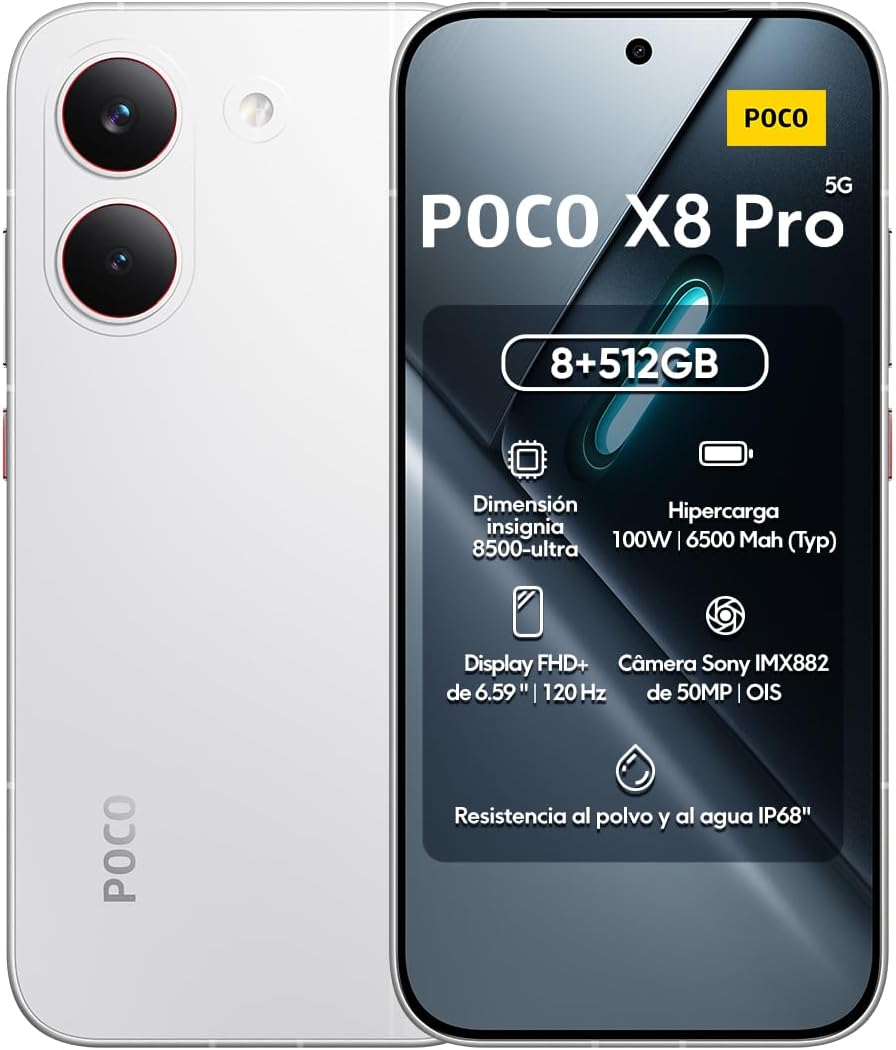 61bdCBz79FL._AC_SL1200_.jpg Smartphone Xiaomi Poco X8 Pro 512GB / 8GB Ram (Branco) - Imagem 1