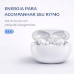 Fone de Ouvido Bluetooth 5.4 Sem Fio TWS Branco com Microfone, Estojo Carregador, Encaixe Confortável, Compatível com Android, iPhone, Xiaomi e Windows - Imagem 5