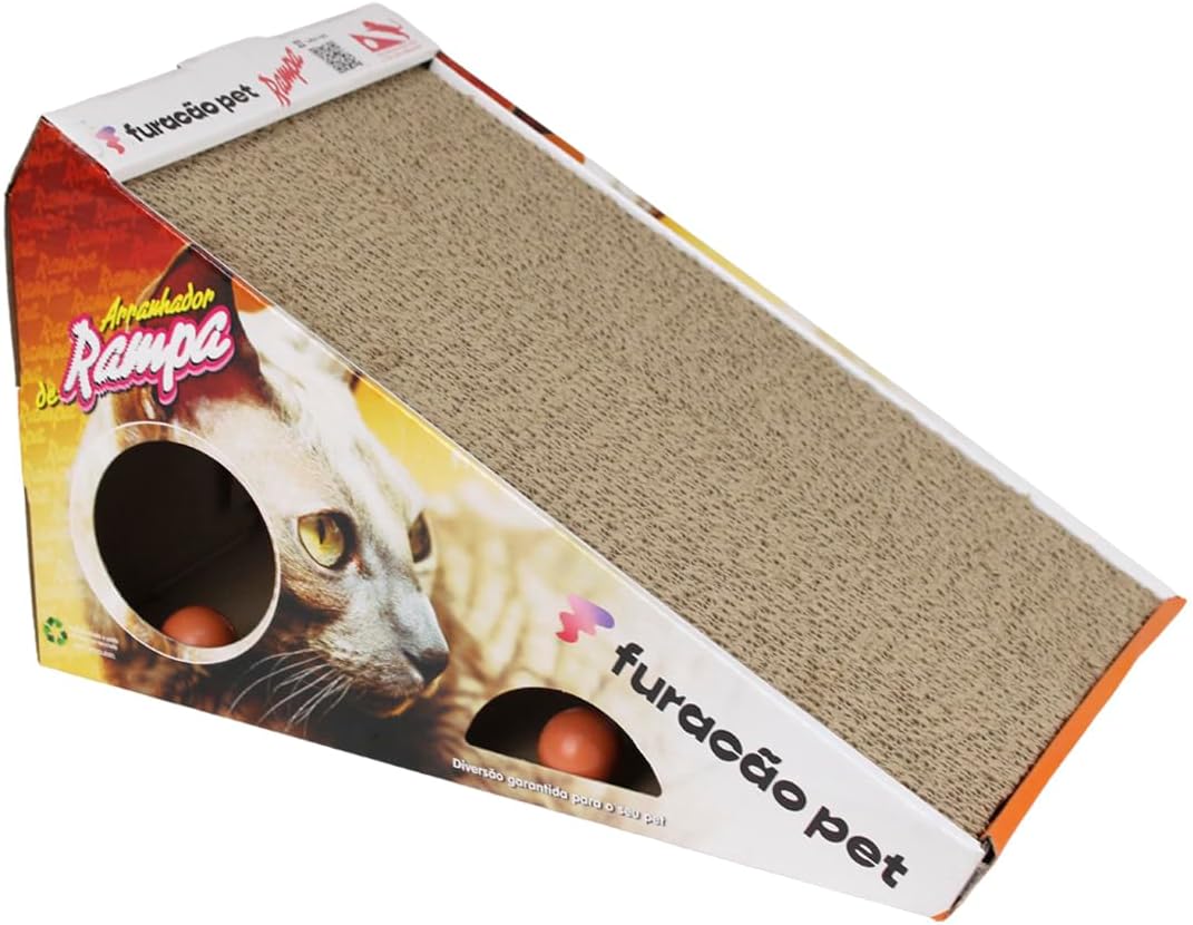 61lQvTPjCIL._AC_SL1200_.jpg Furacão Pet Arranhador Rampa Para Gatos Multicor - Imagem 1