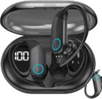 Fone de Ouvido Bluetooth TWS Esportivo Sem Fio com Gancho – Compatível com iPhone, Samsung, Xiaomi, Motorola, Lenovo e Celulares Android/iOS – Ideal para Academia e Caminhada